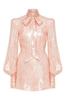 Мини-платье из металлизированного шелка The Mini Mayhem Dress