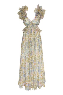Платье с рюшами и цветочным принтом Super Eight Zimmermann