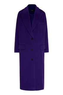 Фиолетовое пальто с шерстью и кашемиром Isabel Marant