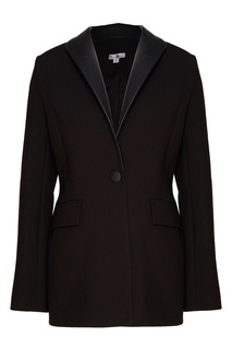 Черный жакет кожаными вставками Beri Begi