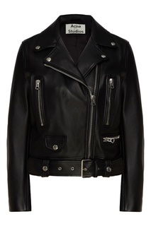 Черная кожаная косуха с заклепками Acne Studios