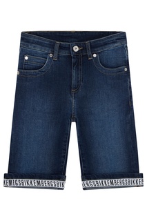 Синие джинсовые шорты Dirk Bikkembergs