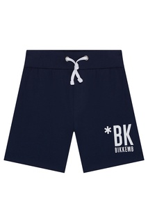 Синие шорты с надписью Dirk Bikkembergs