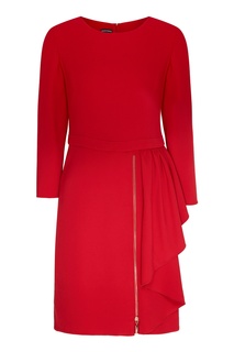 Красное платье с молнией Emporio Armani