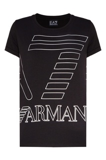 Черная трикотажная футболка Emporio Armani