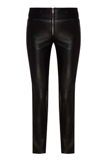 Черные кожаные брюки Emporio Armani