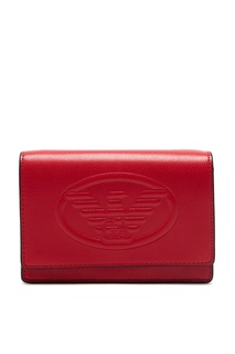 Красная сумка с логотипом Emporio Armani