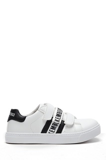 Белые кроссовки на липучке Dirk Bikkembergs