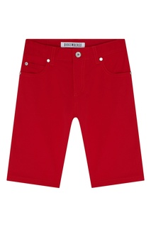 Красные хлопковые шорты Dirk Bikkembergs