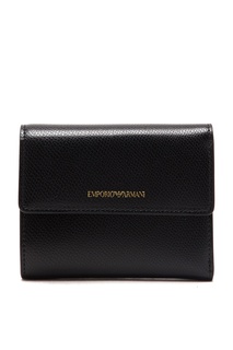 Черный кошелек с логотипом бренда Emporio Armani