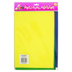 Бумага цветная А4 7л Fancy Creative бархатная 7 цв.