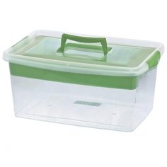 Сибртех Контейнер для хозяйственных нужд с лотком 9 л зеленый