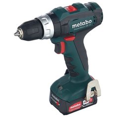 Ударная аккумуляторная дрель-шуруповерт Metabo PowerMaxx SB 12 2.0Ач х2 кейс 40 Н·м зеленый/черный