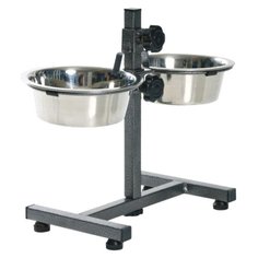 Подставка TRIXIE 24922 с мисками 2 х 2.8 л черный