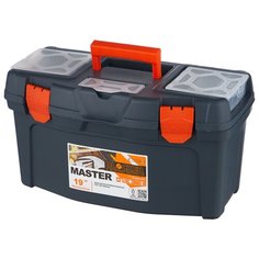 Ящик с органайзером BLOCKER Master BR6005 48.6x25.8x26 см 19 серо-свинцовый/оранжевый
