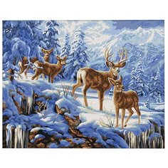 Мосфа Картина по номерам "Благородные олени" 40х50 см (7С-0254)