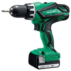 Аккумуляторная дрель-шуруповерт HIKOKI DS14DJLRFZ Li-Ion 2.5 А·ч 14.4 В х2 кейс 47 Н·м зеленый/черный