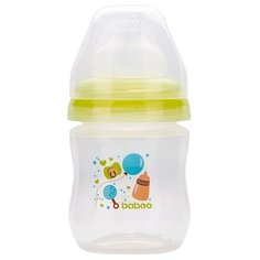 Baboo Бутылочка с широким горлом и силиконовой соской 130 мл. с рождения, baby shower