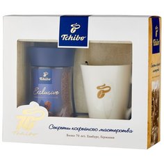 Кофе растворимый Tchibo Exclusive, стеклянная банка + чашка, 95 г