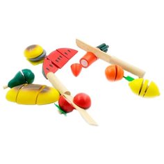 Набор продуктов с посудой Мир деревянных игрушек Готовим завтрак средний Д168