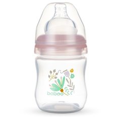 Baboo Бутылочка с широким горлом и силиконовой соской 130 мл. с рождения, flora
