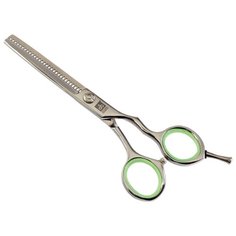 Филировочные ножницы DEWAL Profi Step 105/5.5 5.5", серебристый/салатовый