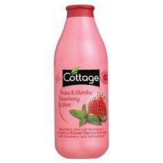 Гель для душа и пена для ванн Cottage Strawberry & mint, 750 мл