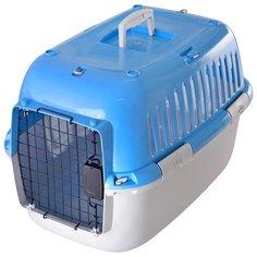 Переноска-клиппер для кошек и собак Fauna International Explorer Sport 57х38х38 см голубой/серый