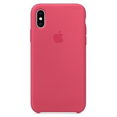Чехол Apple силиконовый для Apple iPhone XS красный каркаде