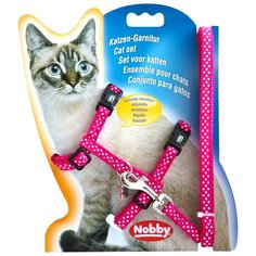 Комплект Nobby 78009 (поводок + шлейка) розовый