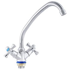 Смеситель для кухни (мойки) FAUZT FZ-223-A07 двухрычажный хром