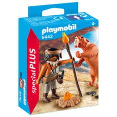 Набор с элементами конструктора Playmobil Special Plus 9442 Пещерный человек с саблезубым тигром