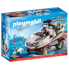 Набор с элементами конструктора Playmobil City Action 9364 Грузовик-амфибия