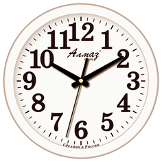 Часы настенные кварцевые Алмаз B02 белый