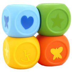 Набор для ванной Играем вместе Кубы (LXN1-2-3-6) желтный/зеленый/голубой/оранжевый