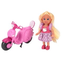 Кукла Карапуз Hello Kitty Моя подружка Машенька, на скутере, 12 см, MARY010X-HK