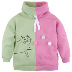 Свитшот Bossa Nova размер 128, салатовый/розовый