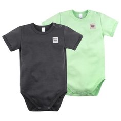 Боди Bossa Nova размер 80, графит/салатовый