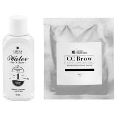 CC Brow Набор Хна для бровей в саше, 5 гр. + вода для разведения хны, 50 мл black