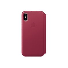 Чехол Apple Folio кожаный для Apple iPhone X berry