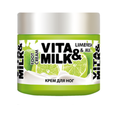 Vita & Milk Крем для ног Лайм и молоко 150 мл баночка