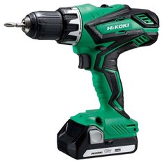Аккумуляторная дрель-шуруповерт HIKOKI DS18DJLRFZ Li-Ion 2.5 А·ч 18.0 В х2 кейс 53 Н·м зеленый/черный