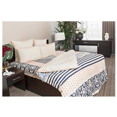 Постельное белье семейное Ночь Нежна Мадрид 50х70 см, поплин бежевый