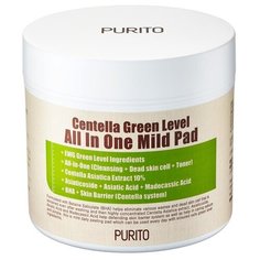 Purito Пэды для очищения кожи Centella Green Level All In One Mild Pad 130 мл 70 шт.