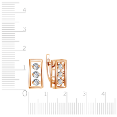 Бронницкий Ювелир Серьги из красного золота RD0002311206000