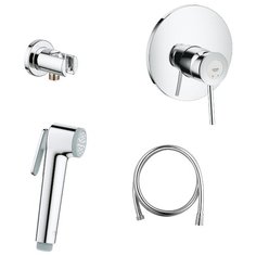 Смеситель для биде Grohe BauClassic 124901 однорычажный встраиваемый лейка в комплекте хром
