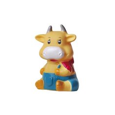 Игрушка для ванной Пома Бычок (3519) белый / синий / оранжевый