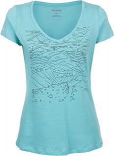 Футболка женская Columbia Hidden Lake V Neck Tee, размер 44
