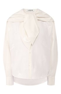 Блузка из смеси хлопка и шелка Lanvin