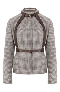 Жакет из смеси шелка и льна Giorgio Armani